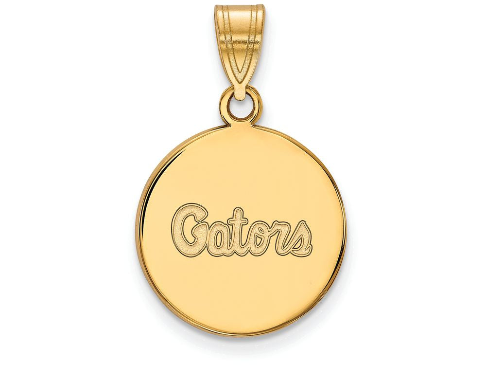 14k Yellow Gold Logoart University Of Florida Medium Disc Pendant
