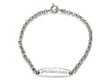 FJC Finejewelers 925 Sterling Silver Small ID Bracelet Princess engraved
