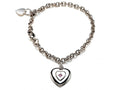 FJC Finejewelers 925 Sterling Silver Children Heart Charm Bracelet with Simulated Pink Sapphire