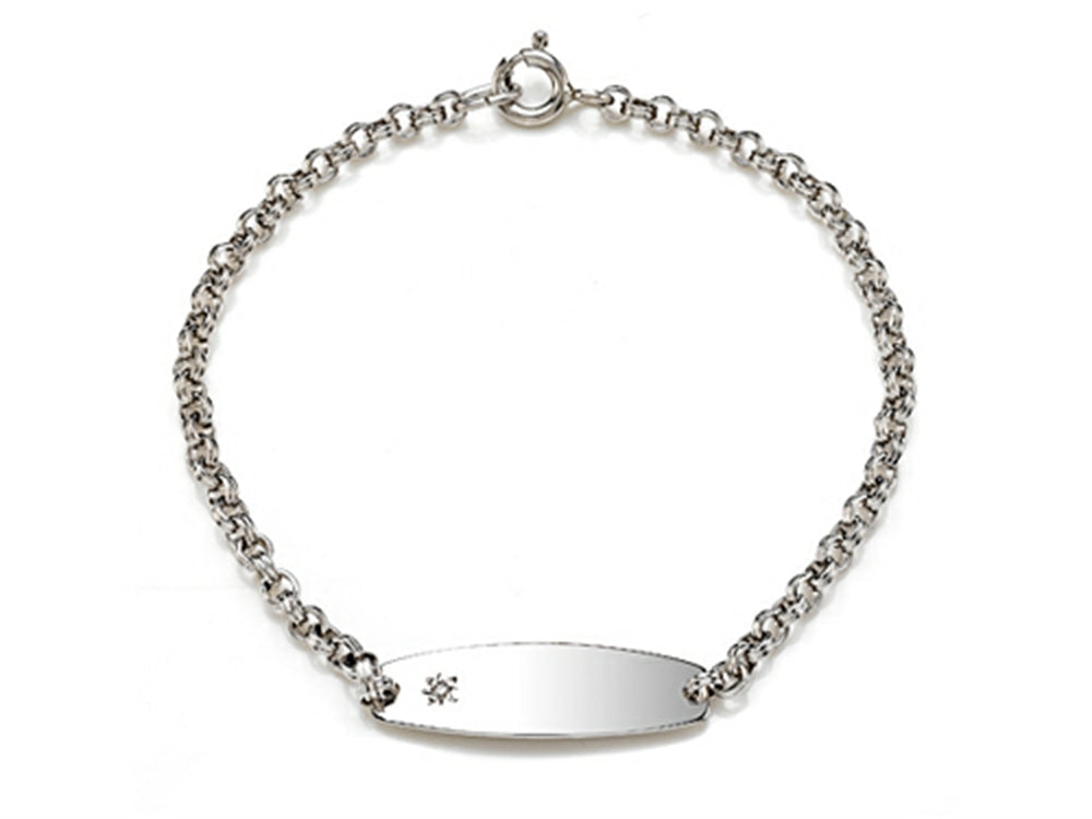 FJC Finejewelers 925 Sterling Silver Small ID Bracelet