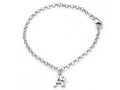 FJC Finejewelers 925 Sterling Silver Small 6.5 Inch Letter A Charm Bracelet