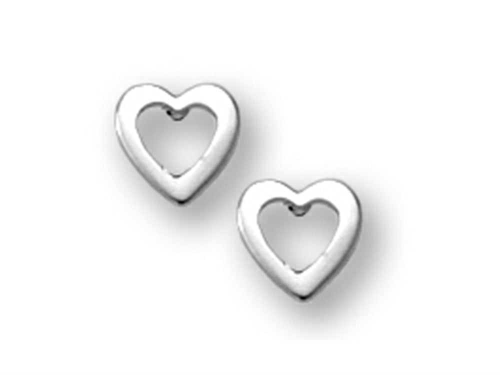 FJC Finejewelers 925 Sterling Silver 6mm Small Open Heart Earrings