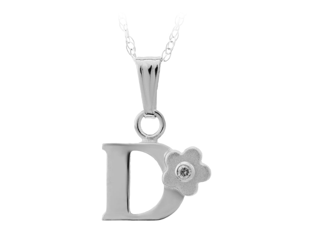 FJC Finejewelers 925 Sterling Silver Small Letter D Charm Pendant Necklace on 14 Inch Chain