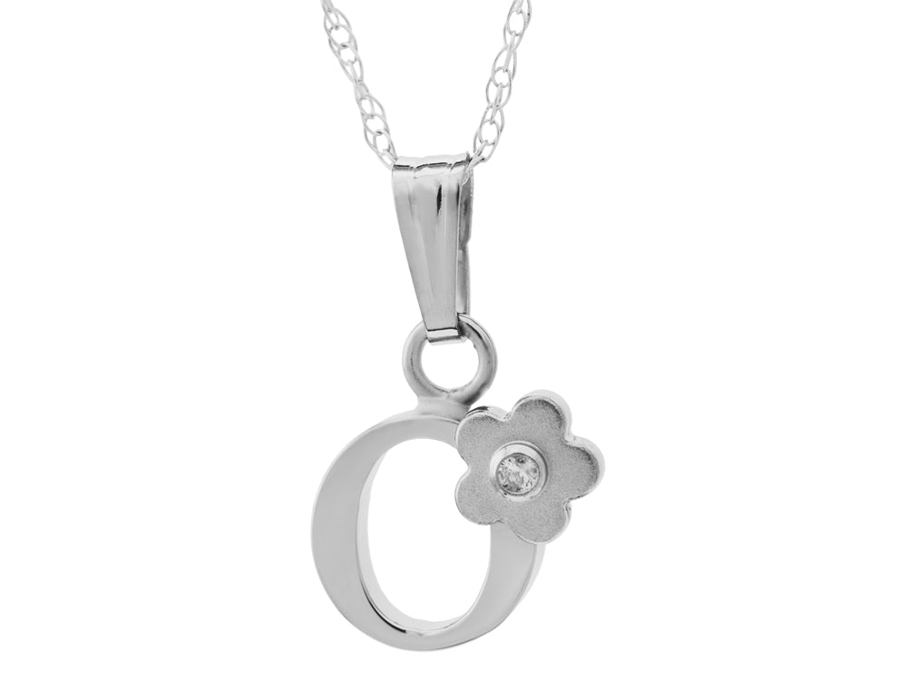 FJC Finejewelers 925 Sterling Silver Small Letter O Charm Pendant Necklace on 14 Inch Chain