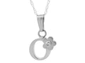 FJC Finejewelers 925 Sterling Silver Small Letter O Charm Pendant Necklace on 14 Inch Chain