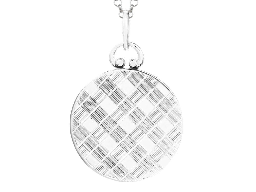 FJC Finejewelers Sterling Silver Round Picture Charm Pendant Necklace