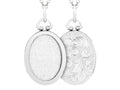 FJC Finejewelers Sterling Silver Oval Picture Charm Pendant Necklace