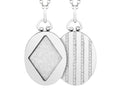 FJC Finejewelers Sterling Silver Oval Picture Charm Pendant Necklace