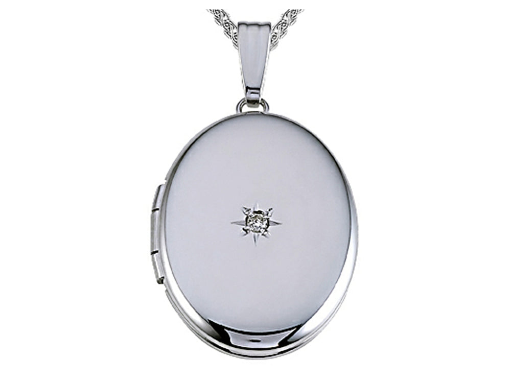 FJC Finejewelers Large Oval Locket Pendant Necklace