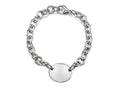 FJC Finejewelers Sterling Silver 8 inches Oval Charm Bracelet