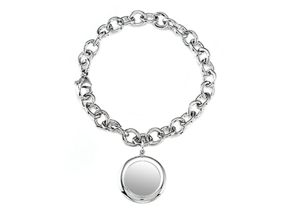FJC Finejewelers Sterling Silver 8 inches Round Charm Bracelet