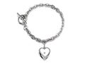 FJC Finejewelers Sterling Silver Heart Charm Locket Toggle Bracelet