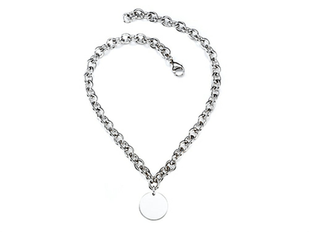 FJC Finejewelers Sterling Silver 16 inches Round Charm Necklace