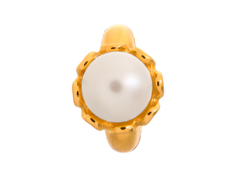 Endless Jewelry White Pearl Flower White Pearl Gold-Tone Finish