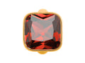 Endless Jewelry Big Garnet Cube Garnet Crystal Gold-Tone Finish