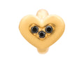Endless Jewelry Black Triple Love Black Cubic Zirconia Gold-Tone Finish