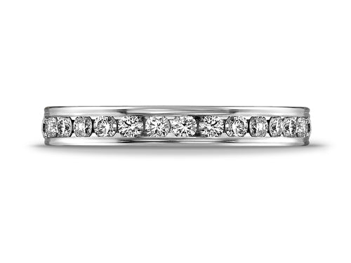 Benchmark 3mm Round Diamonds Eternity Wedding Band Ring