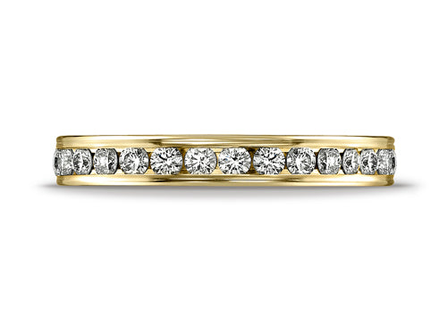 Benchmark 3mm Round Diamonds Eternity Wedding Band Ring