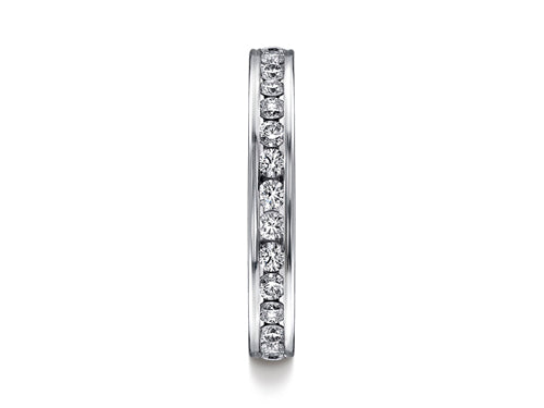 Benchmark 3mm Round Diamonds Eternity Wedding Band Ring