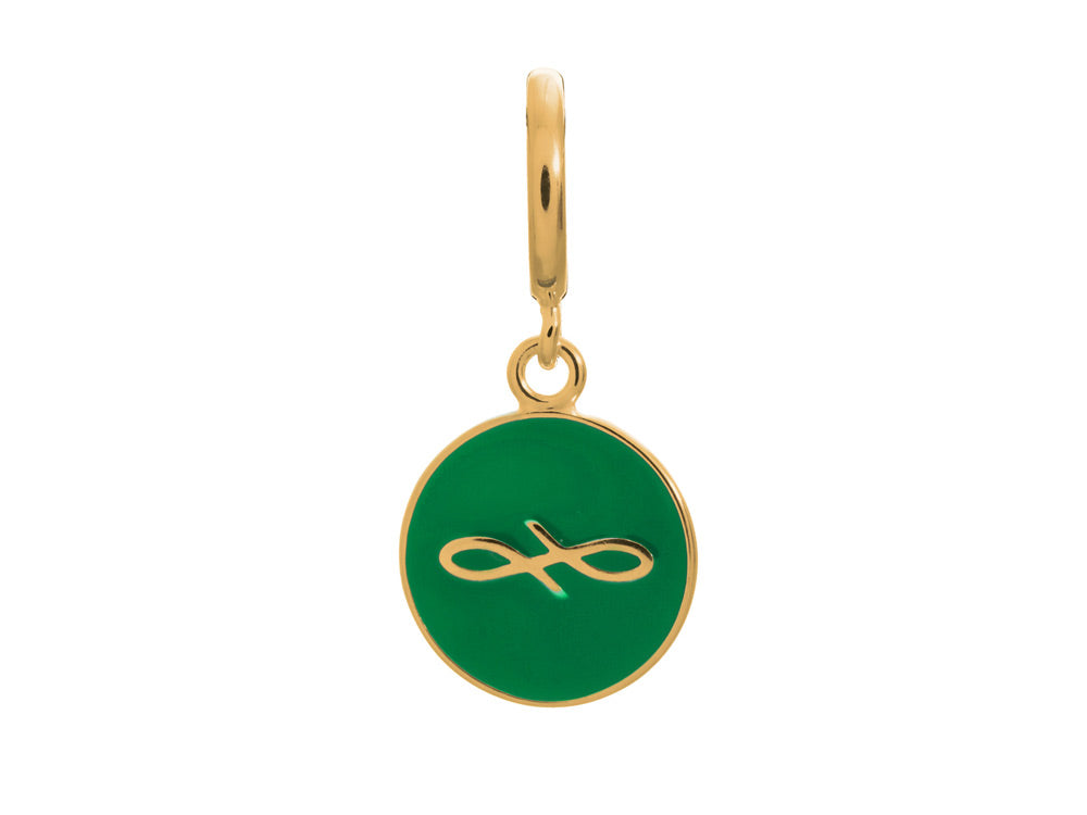 Endless Jewelry Green Endless Coin Green Enamel Gold-Tone Finish