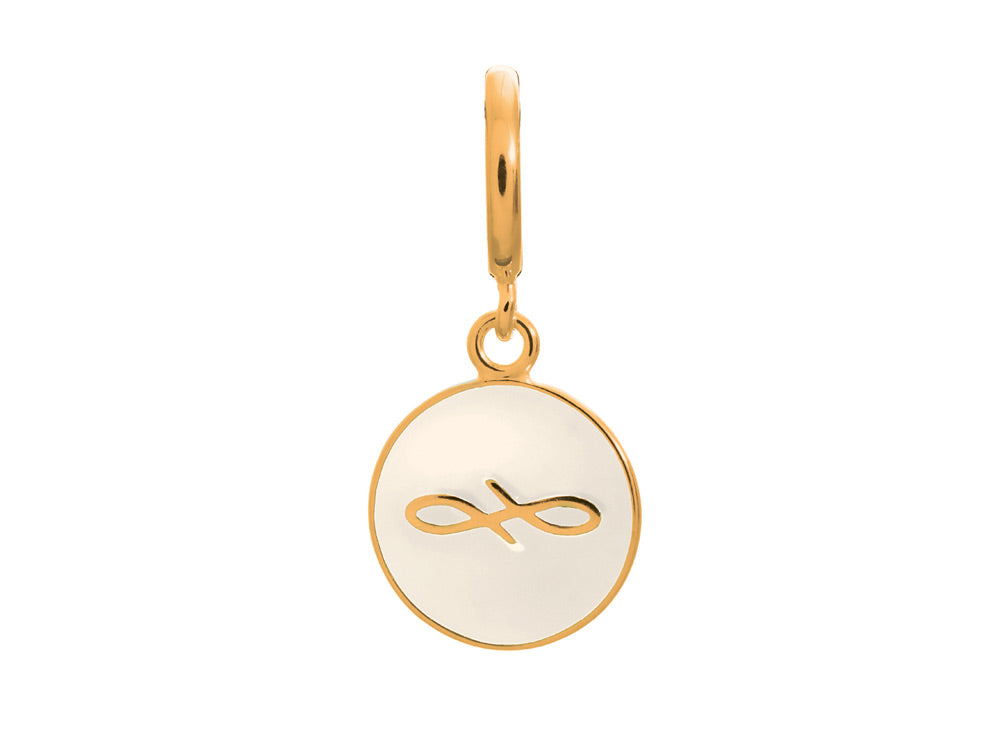Endless Jewelry White Endless Coin White Enamel Gold-Tone Finish