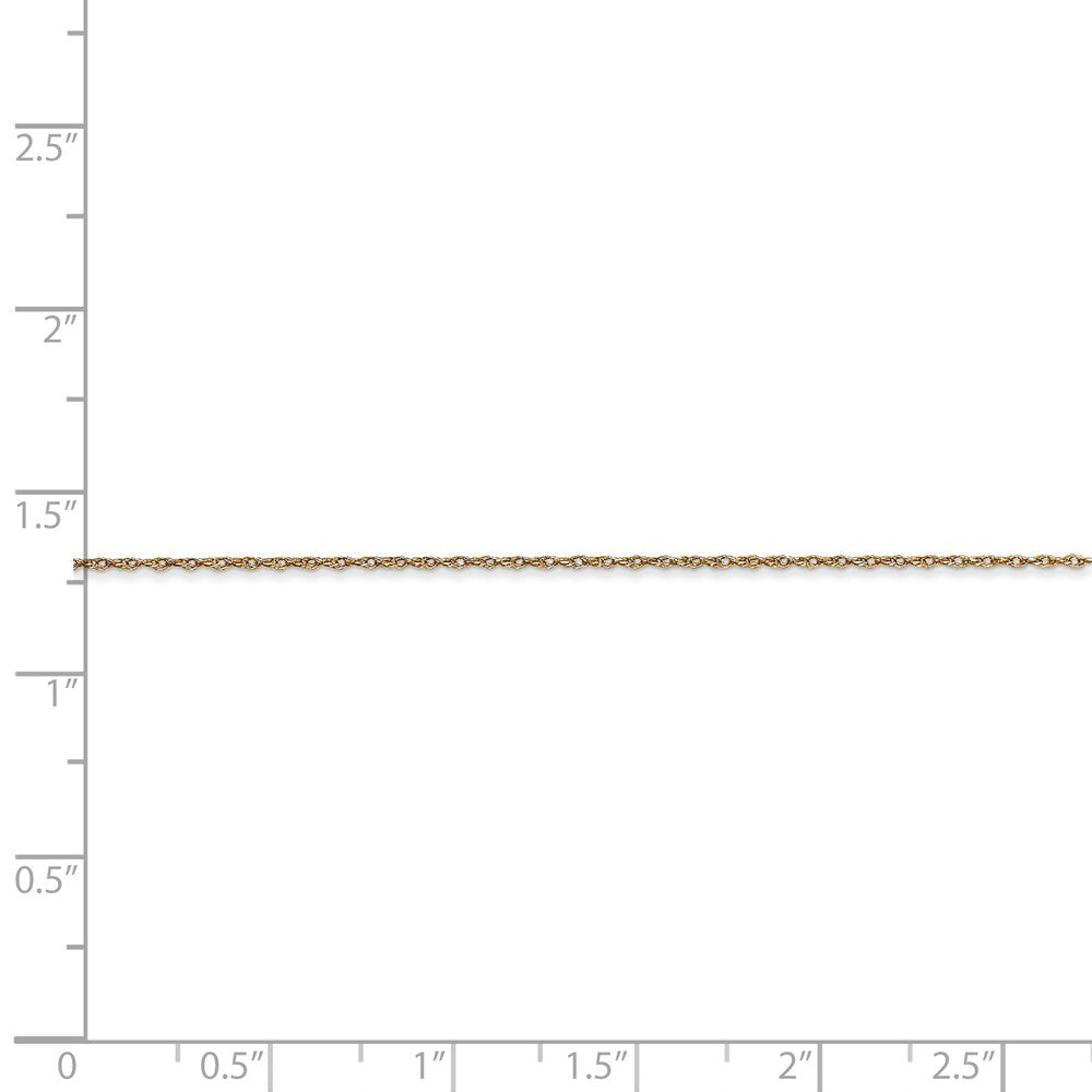 FJC Finejewelers 14 kt Yellow Gold .5 Mm Cable Rope Chain (carded)