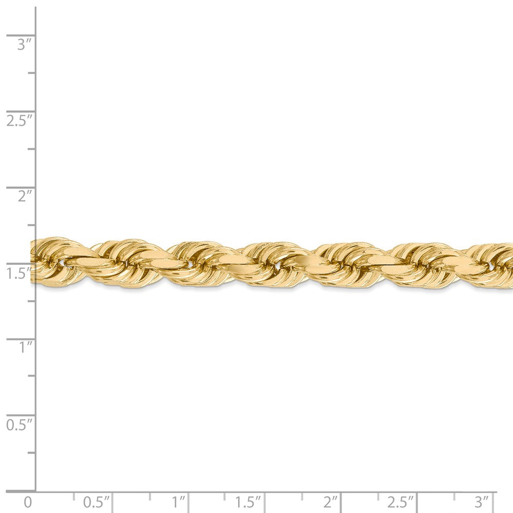 FJC Finejewelers 9 Inch 14k 8mm bright-cut Rope Chain Ankle Bracelet (Smaller Ankles)