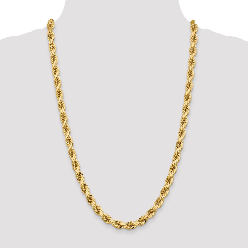 FJC Finejewelers 9 Inch 14k 8mm bright-cut Rope Chain Ankle Bracelet (Smaller Ankles)