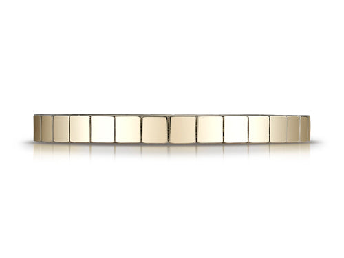 Benchmark 2mm High Polished Carved Design Wedding Band Ring