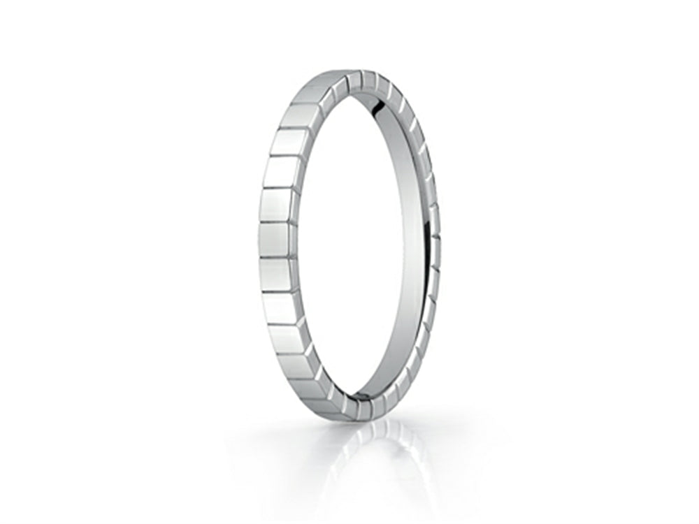 Benchmark 2mm High Polished Carved Design Wedding Band Ring