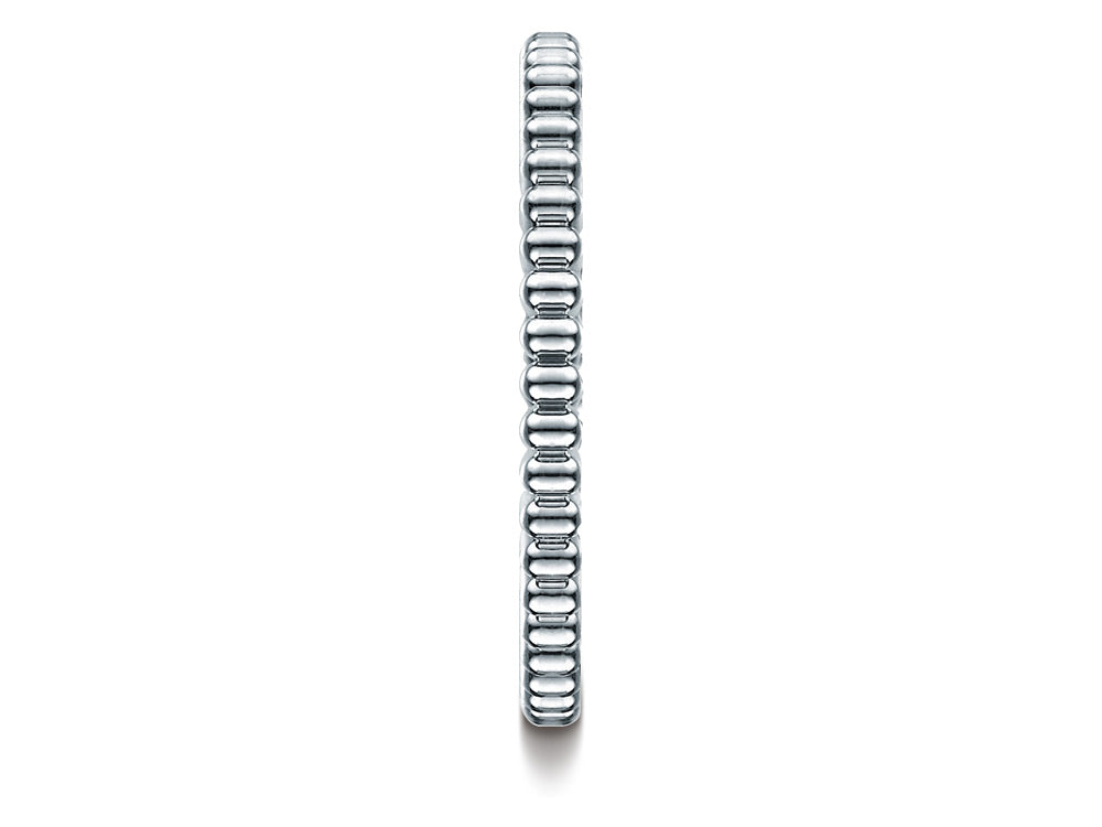 Benchmark 14k Gold 2mm Gear Cut Design Wedding Band Ring