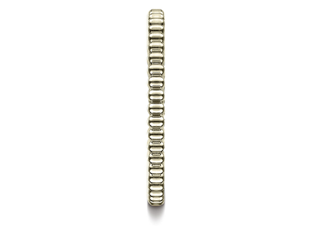 Benchmark 14k Gold 2mm Gear Cut Design Wedding Band Ring