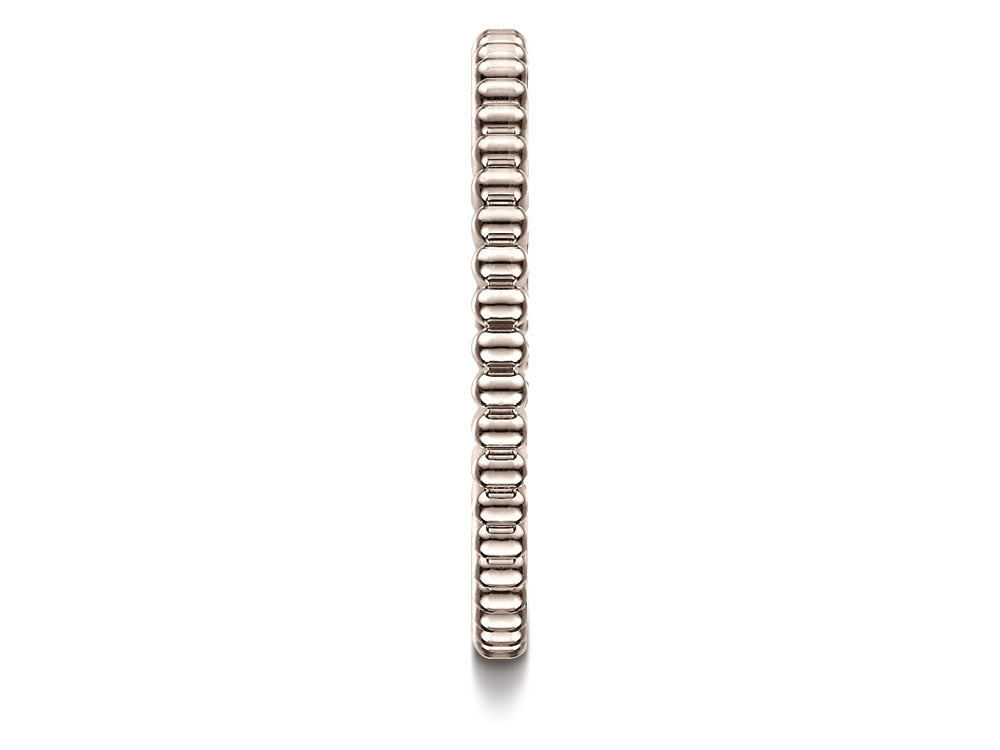 Benchmark 14k Rose Gold 2mm Gear Cut Design Wedding Band Ring
