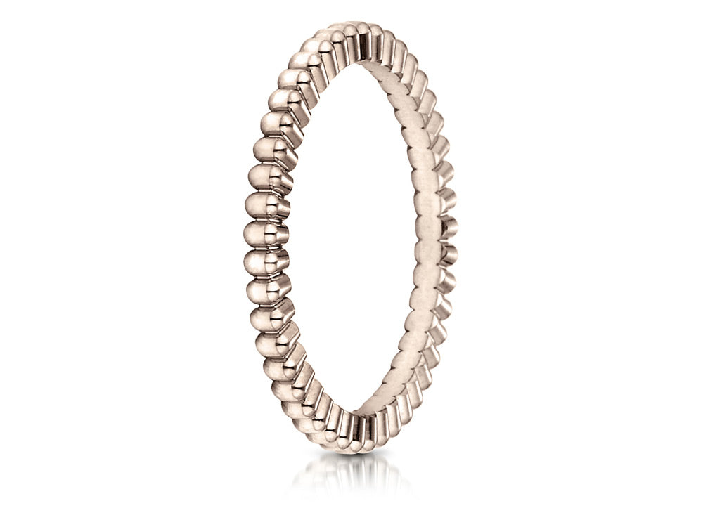 Benchmark 14k Rose Gold 2mm Gear Cut Design Wedding Band Ring