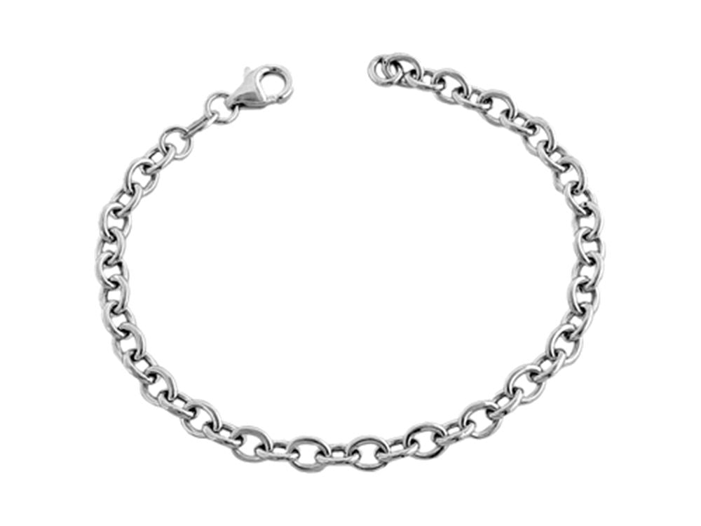 Finejewelers Sterling Silver 7.5 inch Long 4.5mm wide Polished Charm Bracelet