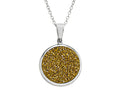 FJC Finejewelers 925 Sterling Silver Yellow Drusy Pendant Necklace