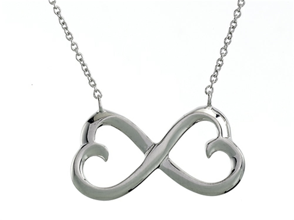 FJC Finejewelers 925 Sterling Silver Heart Infiniti Pendant Necklace on 18 Inch Chain