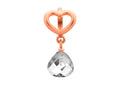 Endless Jewelry Clear Heart Grip Drop Clear Crystal Rose Gold-Tone Finish