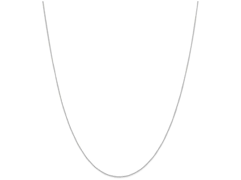 FJC Finejewelers 18 Inch 14k White Gold Carded Curb Chain Necklace