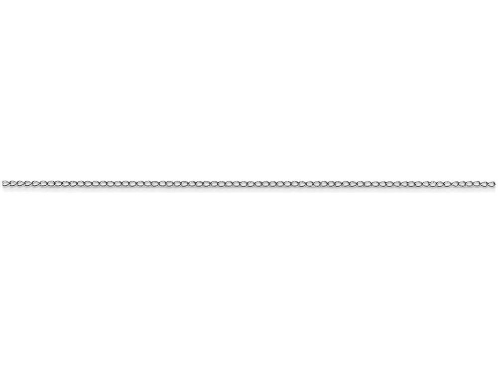 FJC Finejewelers 24 Inch 14k White Gold Carded Curb Chain Necklace
