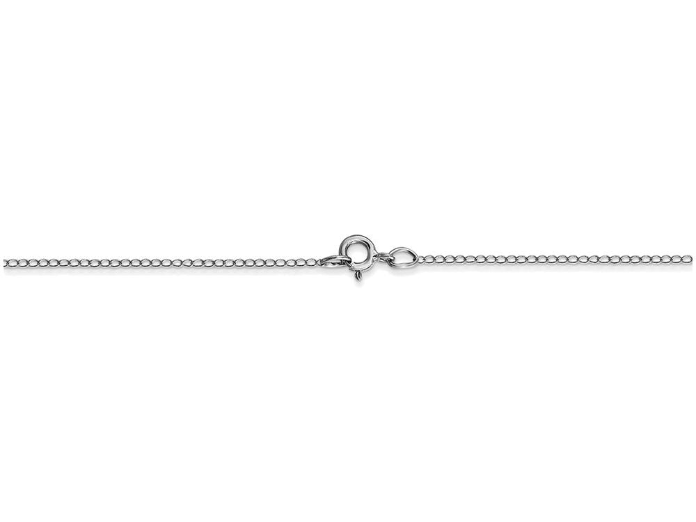 FJC Finejewelers 24 Inch 14k White Gold Carded Curb Chain Necklace