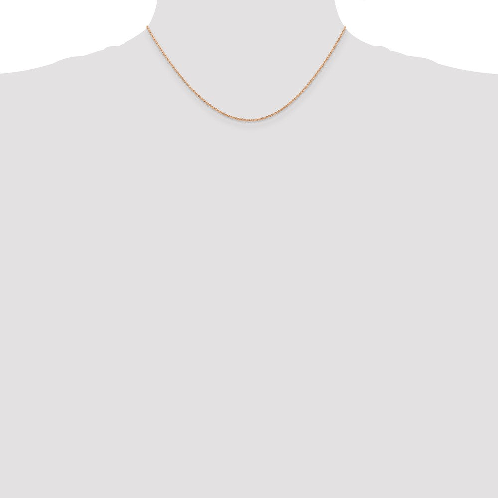 FJC Finejewelers 14k Rose Gold .7 Mm Carded Cable Rope Chain