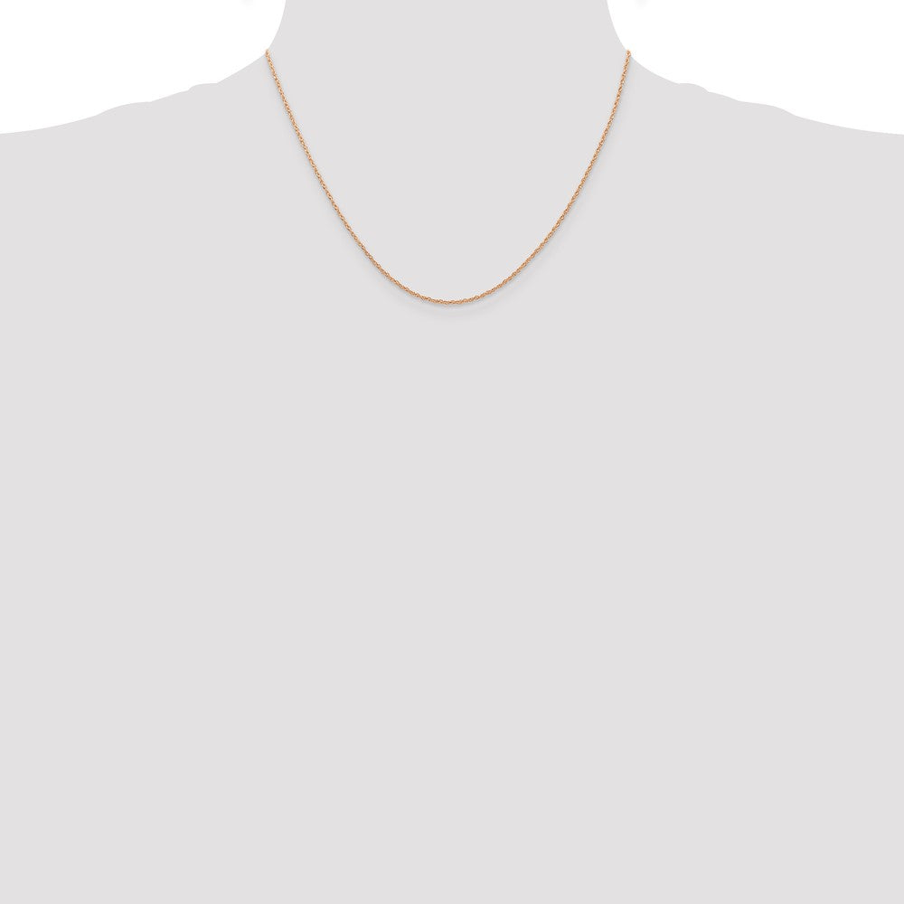 FJC Finejewelers 14k Rose Gold .7 Mm Carded Cable Rope Chain