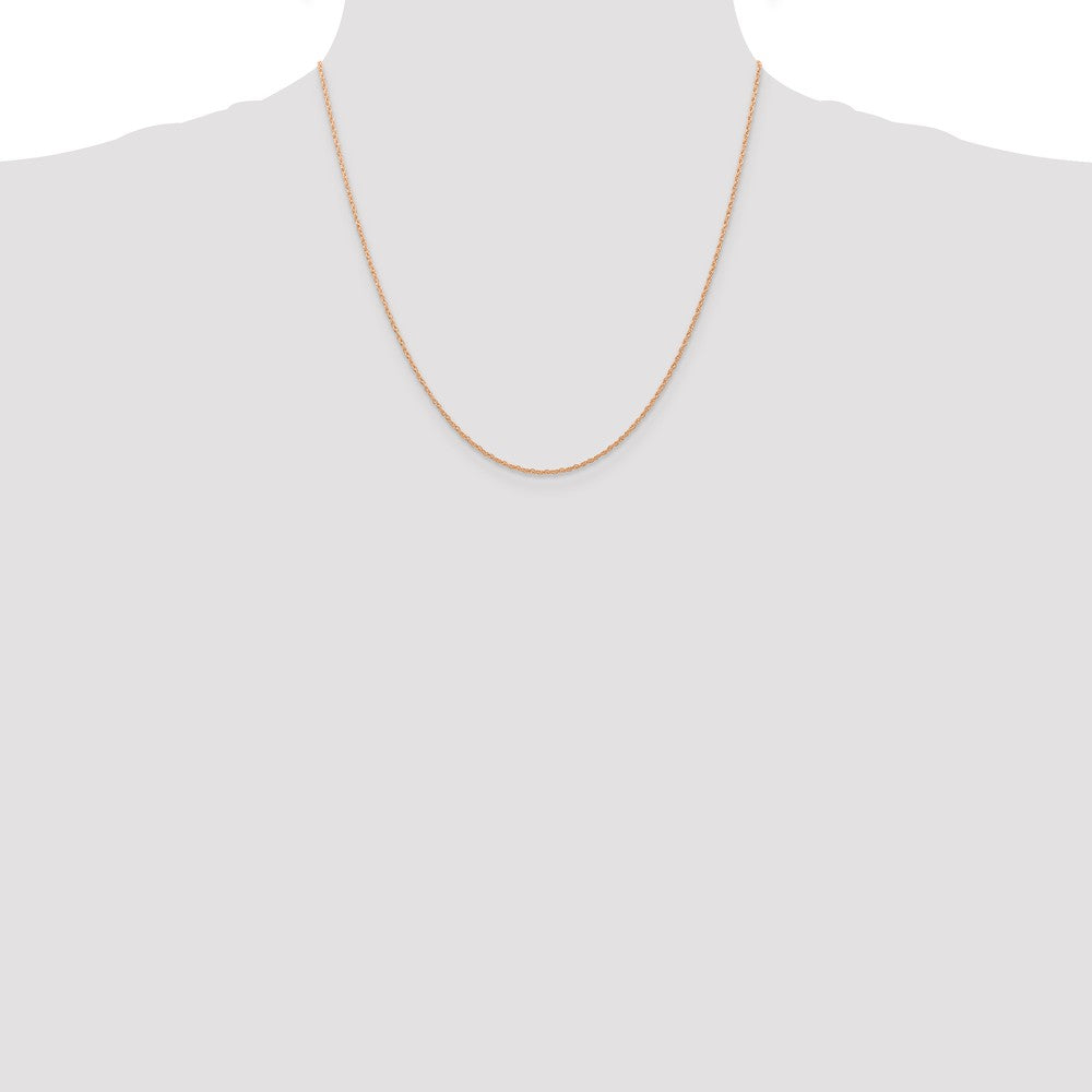 FJC Finejewelers 14k Rose Gold .7 Mm Carded Cable Rope Chain