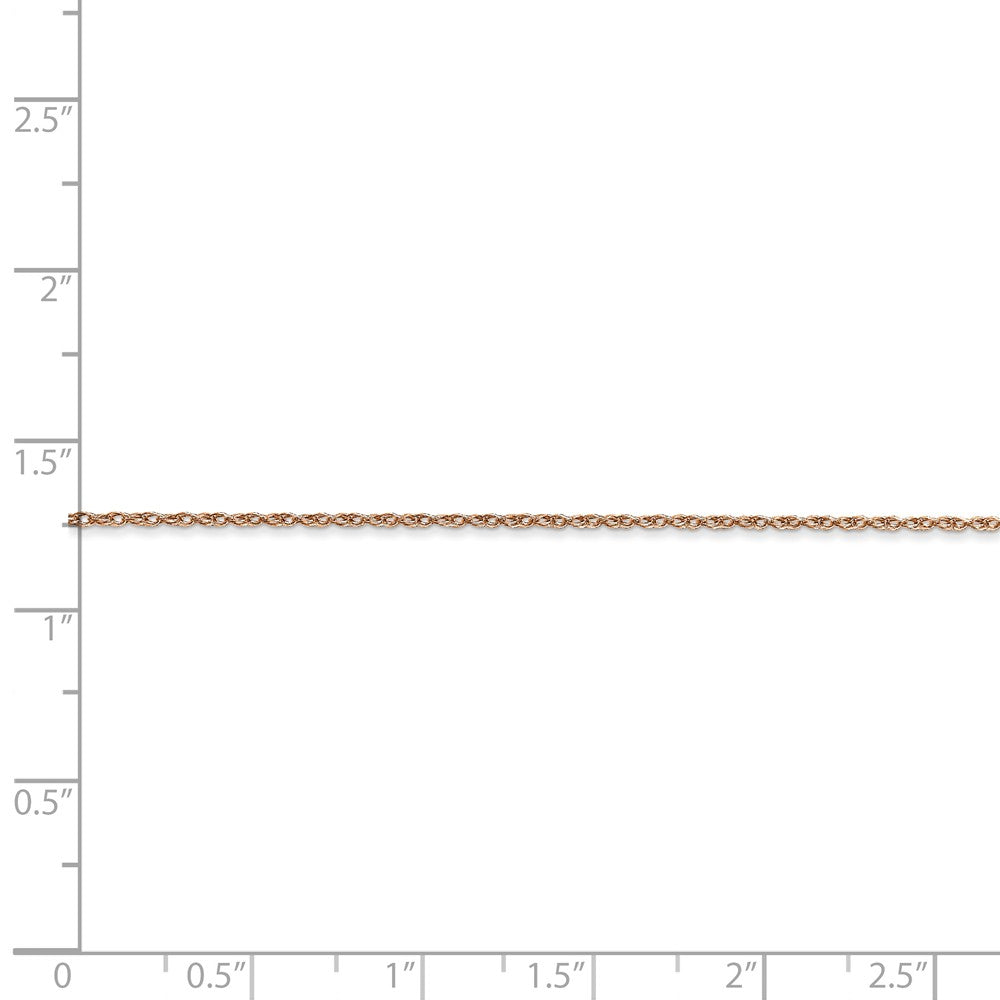 FJC Finejewelers 14k Rose Gold .7 Mm Carded Cable Rope Chain