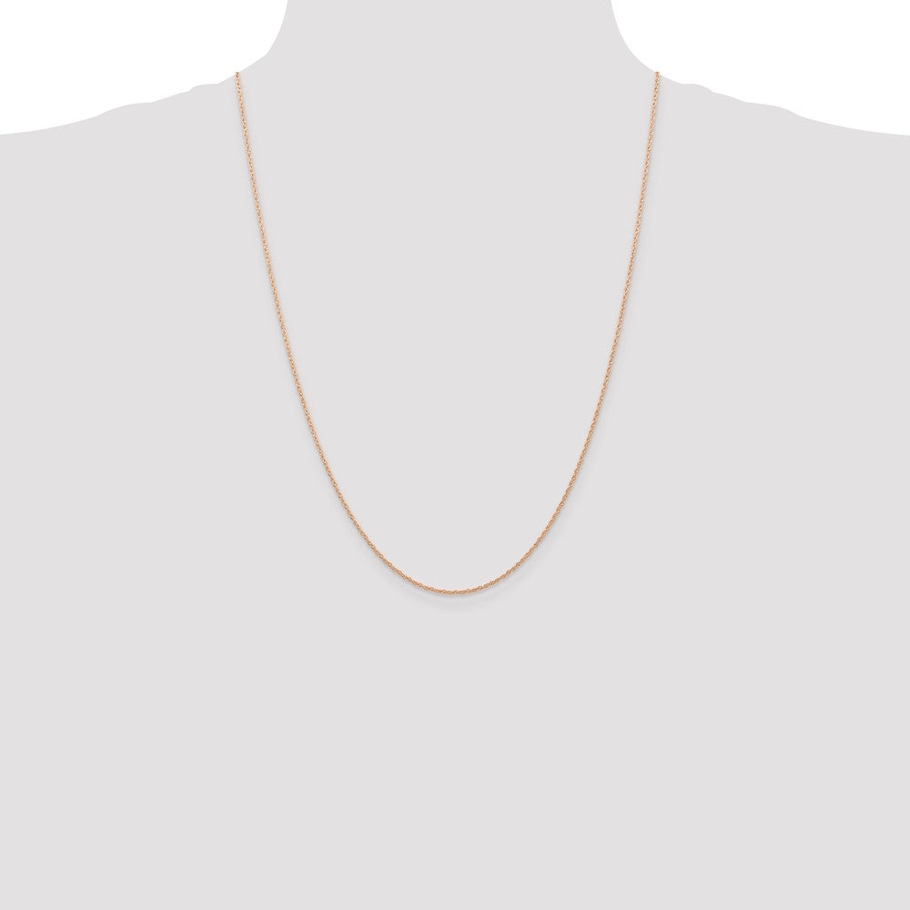 FJC Finejewelers 14k Rose Gold .7 Mm Carded Cable Rope Chain