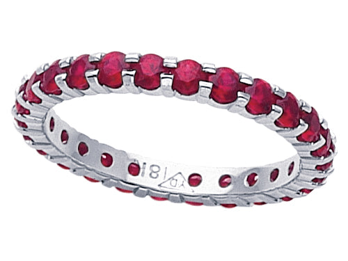 Karina B Genuine Ruby Shared Prongs Eternity Band