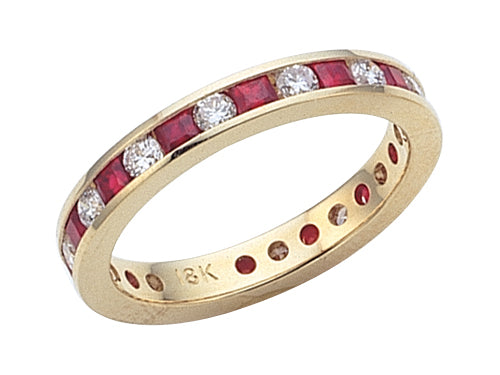 Karina B Genuine Ruby Eternity Band