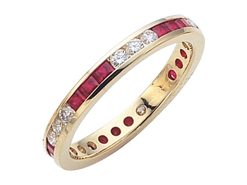 Karina B Genuine Ruby Eternity Band