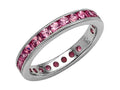 Karina B Pink Sapphire Eternity Band With Millgrain